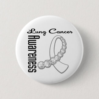 Lung  Cancer Awareness Gemstone Ribbon 6 Cm Round Badge