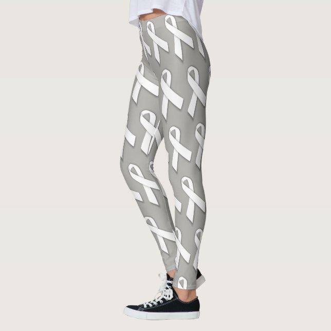 Lung Cancer Awareness Leggings (Left)