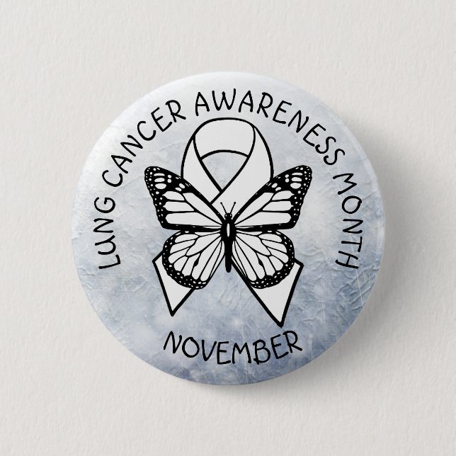 Lung Cancer Awareness MOnth November Button (Front)