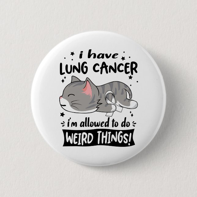 Lung Cancer Awareness Month Ribbon Gifts 6 Cm Round Badge (Front)
