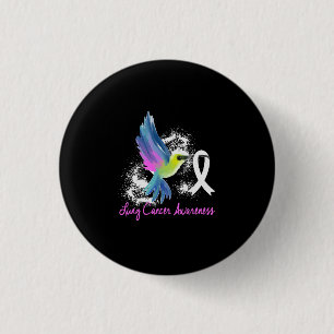 Lung Cancer Awareness Pearl Ribbon 3 Cm Round Badge