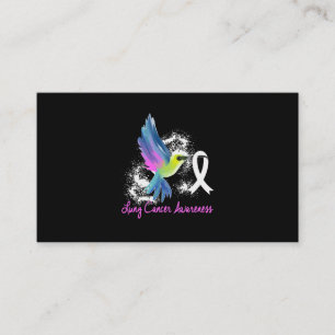 Lung Cancer Awareness Pearl Ribbon Business Card