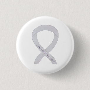 Lung Cancer Awareness Pearl Ribbon Custom Button