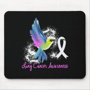 Lung Cancer Awareness Pearl Ribbon Mouse Mat