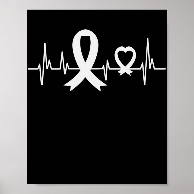 Lung Cancer Awareness Pearl Ribbon Poster (Front)