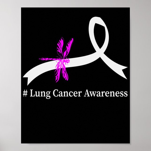 Lung Cancer Awareness Pearl Ribbon Poster (Front)