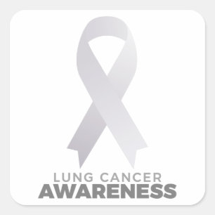 Lung Cancer Awareness Square Sticker
