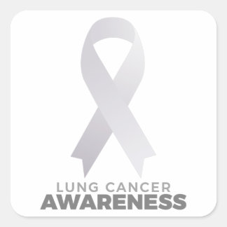 Lung Cancer Awareness Square Sticker