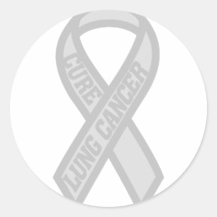 Lung Cancer Classic Round Sticker
