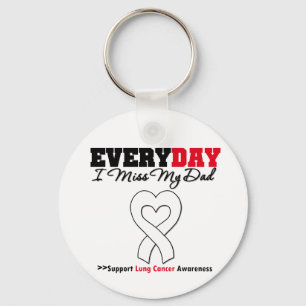 Lung Cancer Every Day I Miss My Dad Key Ring