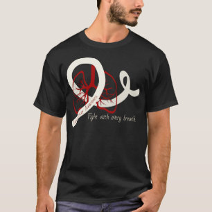 Lung Cancer Fight, lungs and ribbon T-Shirt