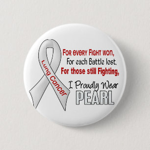Lung Cancer For Every…..I Proudly Wear Pearl 1 6 Cm Round Badge