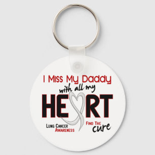 Lung Cancer I Miss My Daddy Key Ring