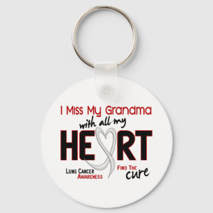 Lung Cancer I Miss My Grandma Key Ring