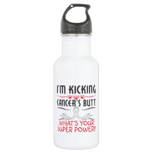 Lung Cancer Kicking Cancer Butt Super Power 532 Ml Water Bottle