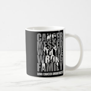 Lung Cancer Messed With The Wrong Family White Rib Coffee Mug