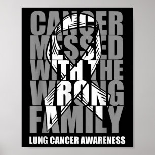 Lung Cancer Messed With The Wrong Family White Rib Poster