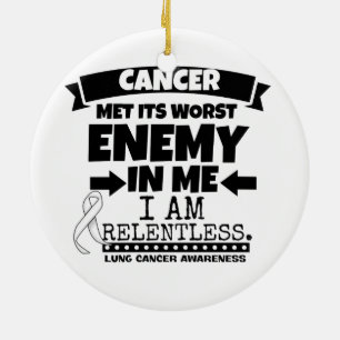 Lung Cancer Met Its Worst Enemy in Me Ceramic Tree Decoration