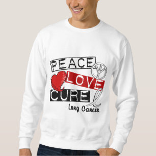 Lung Cancer PEACE LOVE CURE 1 Sweatshirt