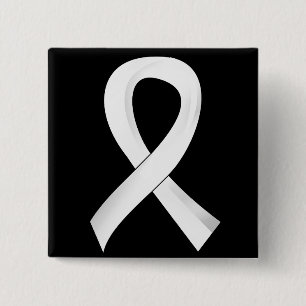 Lung Cancer Pearl Ribbon 3 15 Cm Square Badge