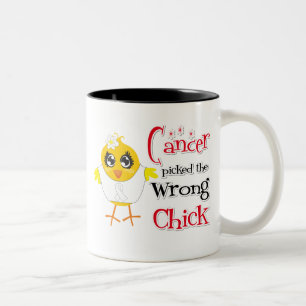 Lung Cancer Picked The Wrong Chick Two-Tone Coffee Mug