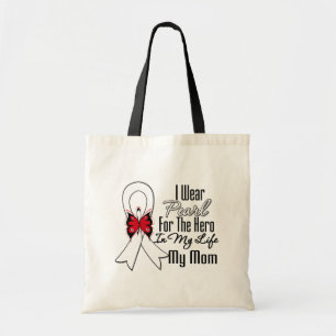 Lung Cancer Ribbon Hero My Mum Tote Bag