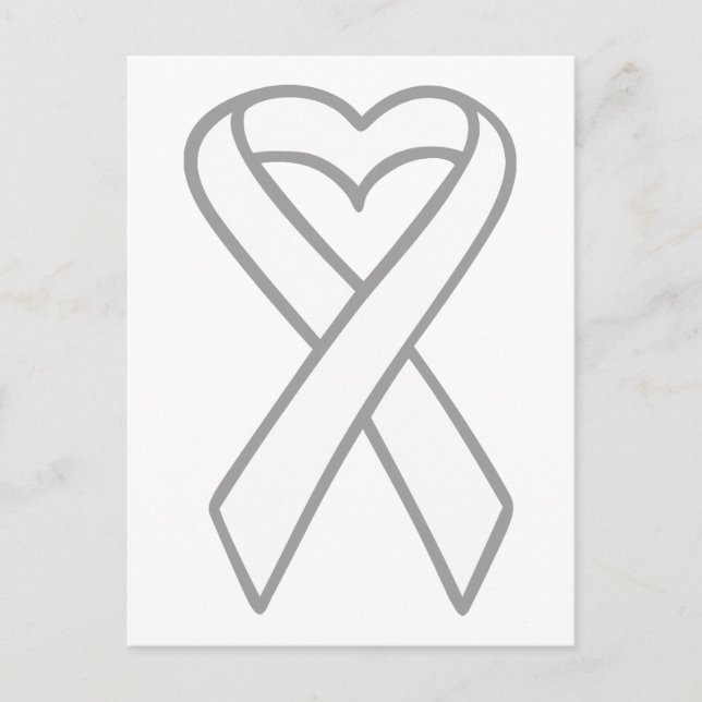 Lung Cancer Ribbon Postcard (Front)