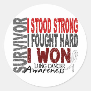 Lung Cancer Survivor 4 Classic Round Sticker
