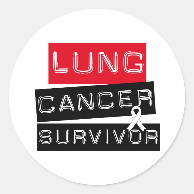 Lung Cancer Survivor Classic Round Sticker (Front)