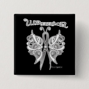Lung Cancer Warrior Celtic Butterfly 15 Cm Square Badge