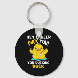Lung Cancer Warrior Duck Design Together  Key Ring