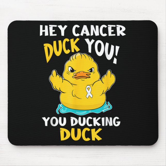 Lung Cancer Warrior Duck Design Together  Mouse Mat (Front)