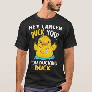 Lung Cancer Warrior Duck Design Together  T-Shirt