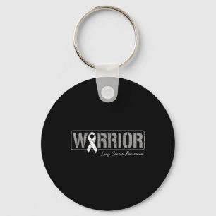 Lung Cancer Warrior Lung Cancer Awareness White Ri Key Ring