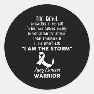 Lung Cancers Fight Cancer Ribbon Classic Round Sticker