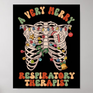 Lung Christmas A Very Merry Respiratory Therapist Poster
