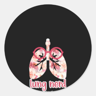 Lung Nerd Respiratory Therapist Rt Respiratory The Classic Round Sticker
