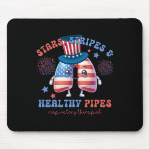 Lung Squad Respiratory Therapist Patriotic 4th Of Mouse Mat