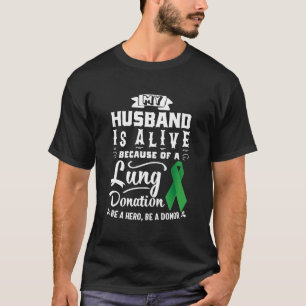 Lung transplant Funny Gift Black organ Christmas G T-Shirt