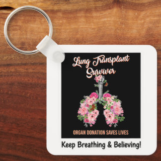 Lung Transplant Survivor Key Ring