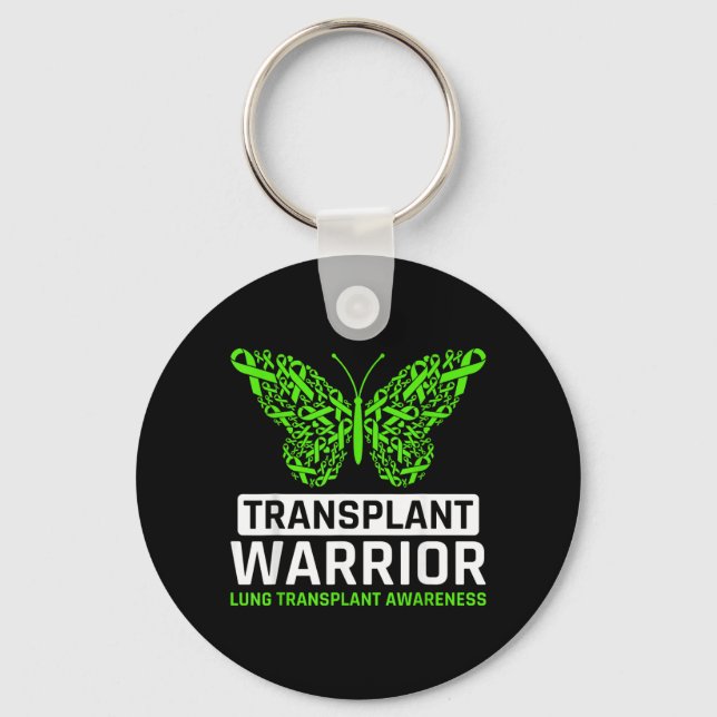 Lung Transplant Survivor Warrior Lung Organ Key Ring (Front)