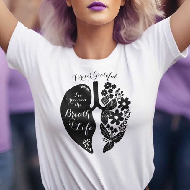 Lung Transplant Wildflower Breath of Life  T-Shirt (Creator Uploaded)