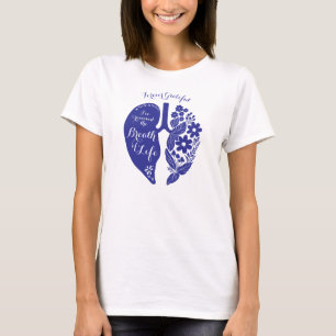 Lung Transplant Wildflower Breath of Life Violet T-Shirt