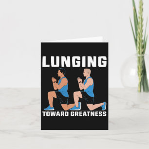 Lunge Exercise Bodybuilding Fitness Workout Gym 1 Card