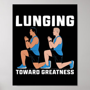 Lunge Exercise Bodybuilding Fitness Workout Gym 1  Poster