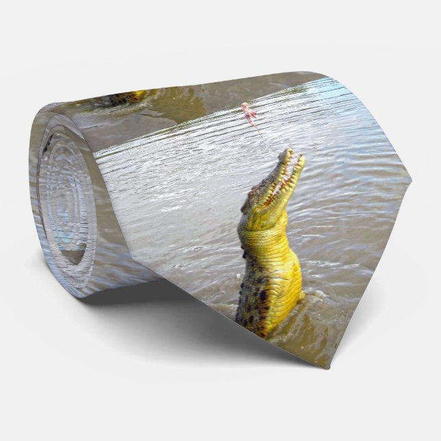 Lunging Australian Crocodile, Tie (Rolled)