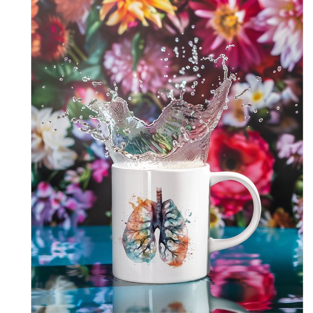 Lungs, breathing like a tree customisable coffee mug (Creator Uploaded)