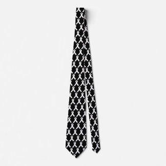 Lungs Cancer Awareness White Ribbon Tie