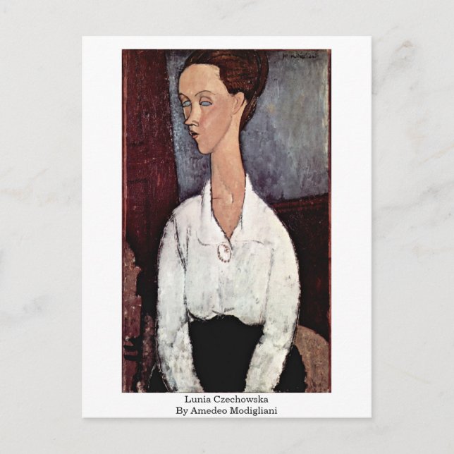 Lunia Czechowska By Amedeo Modigliani Postcard (Front)