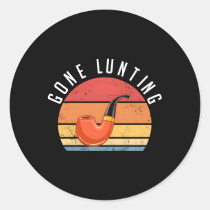 Lunting Pipe Smoking Hobby Tobacco Pipe Smoker Classic Round Sticker